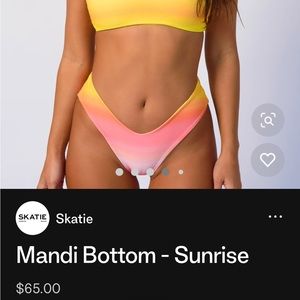 Skatie x Rocky Barnes Mandi bikini bottoms sunrise size L